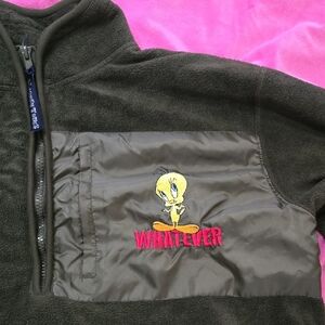Warner Bros. Looney Tunes Olive Fleece Jacket